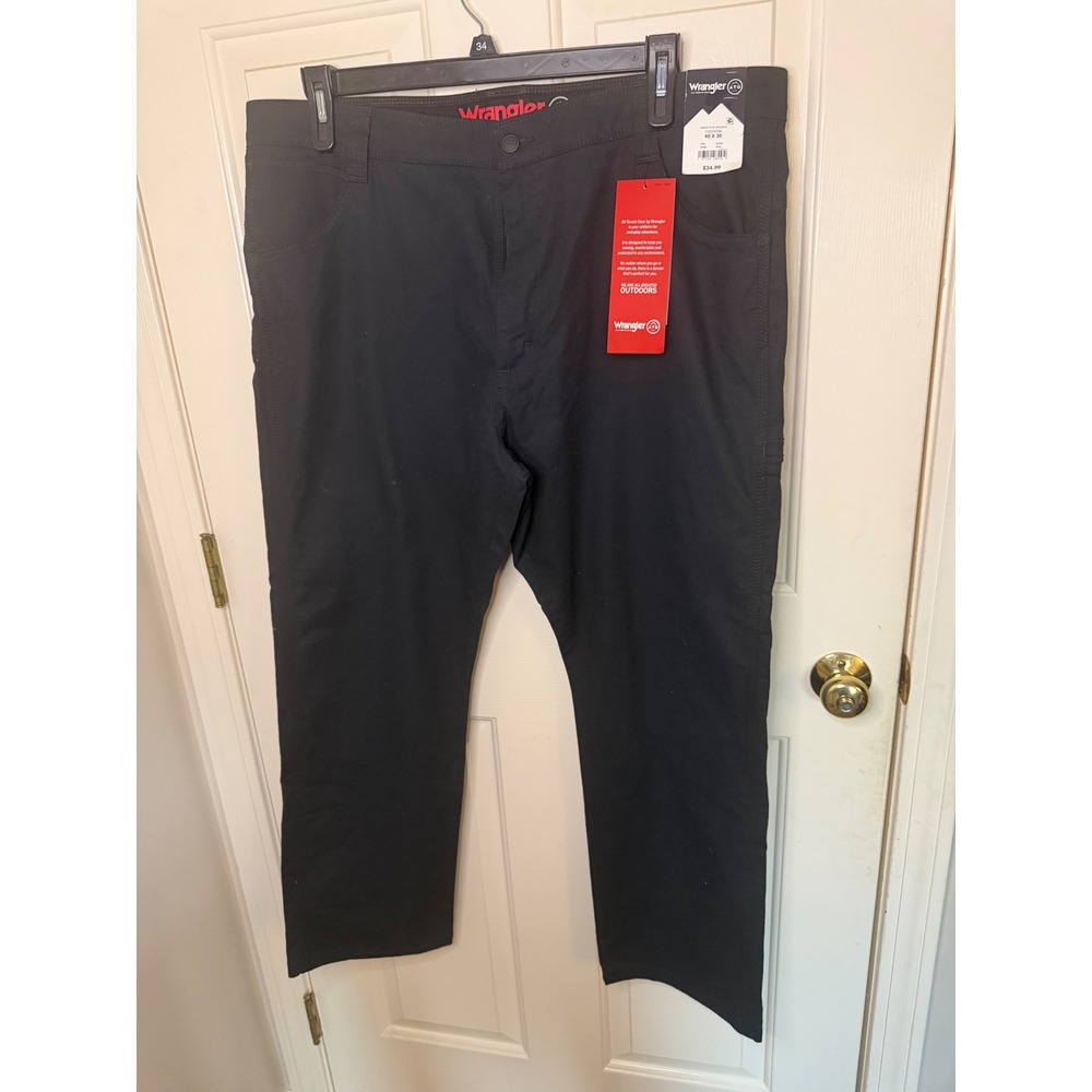 Wrangler ATG All Terrain Gear Mens Black Utility Pants 40x30 Stretch UPF 40+